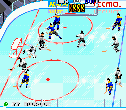 Tecmo Super Hockey (USA) In game screenshot